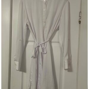 The Silky Luxe Short Effortless Shirtdress Cover-Up